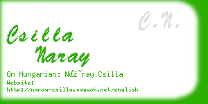 csilla naray business card